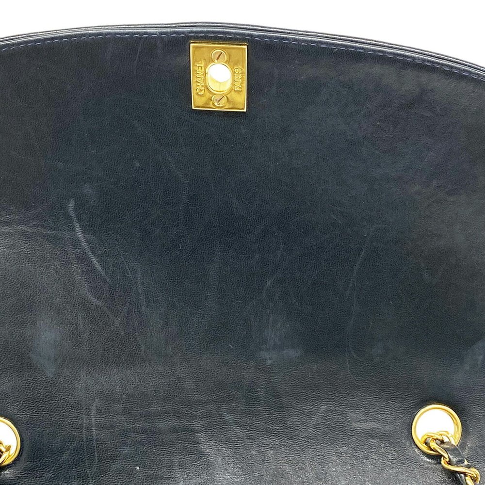 Chanel Shoulder Bag Diana Chain Lambskin Black Gold Hardware Women's - Picture 7 of 14